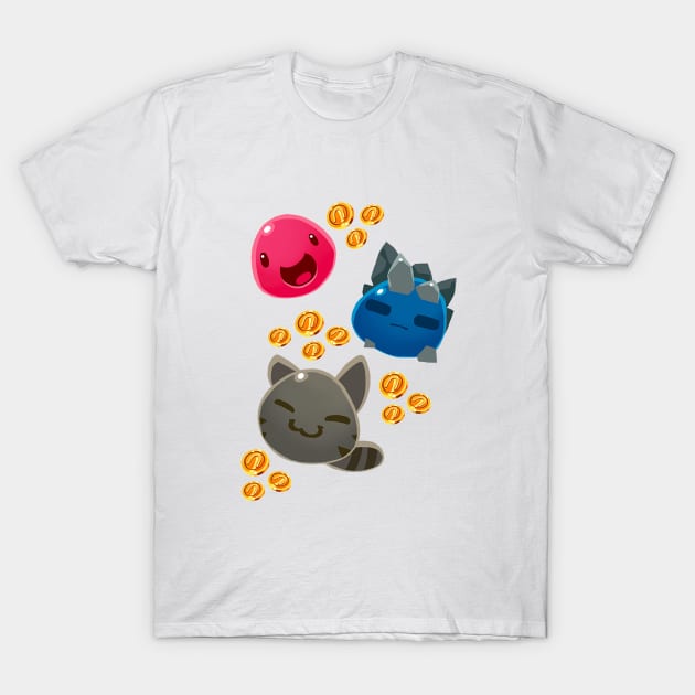 slimes and coins T-Shirt by dragonlord19